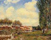 阿尔弗莱德 西斯莱 : Banks of the Loing at Moret, Morning